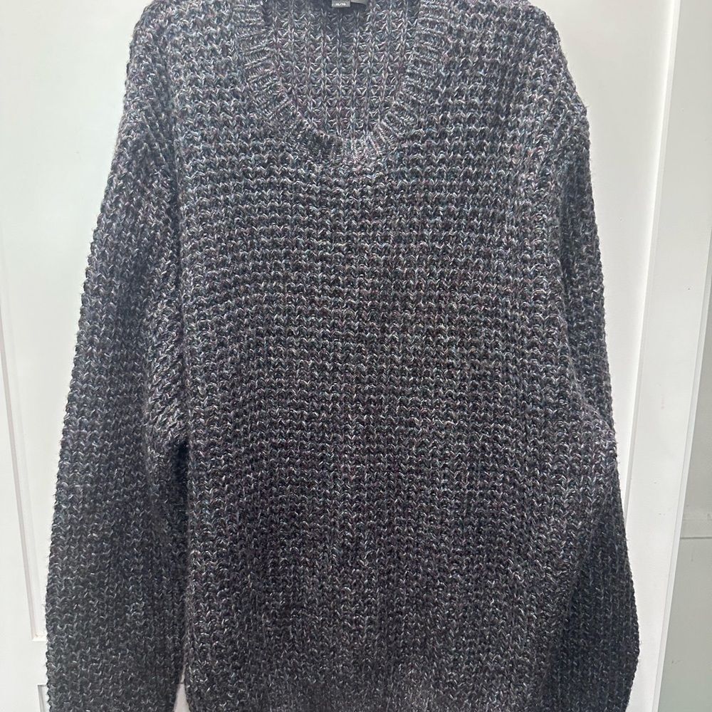 VINCE MARLED WAFFLE CREWNECK SWEATER - Picture 3 of 5